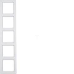 Berker Q.1 Ramka pięciokrotna śnieżnobiały aksamit 10156089