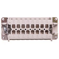 Wkład złącza 16P+PE żeński 16A 500V EPIC H-BE 16 BS 10195100