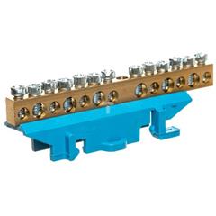 Listwa zaciskowa 13-torowa neutralna niebieska KM13N