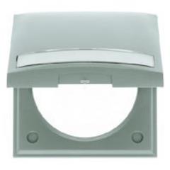 Integro Flow Ramka pojedyncza z pokrywą z nadrukiem IP44 szara 0918282597