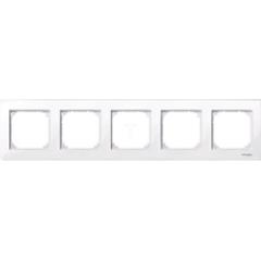 Merten System M Ramka pięciokrotna pozioma i pionowa biała MTN515525