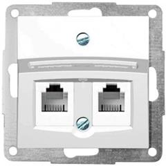 polo.Fiorena Gniazdo teleinformatyczne RJ12/RJ45 kat. 3/5E białe 22004902