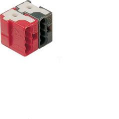 Zacisk systemowy 2 biegunowy 0,6?0,8mm2 10,2x11,5x10mm czerwono czarny TG008