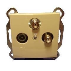 polo.Fiorena Gniazdo antenowe RTV 2xSAT kremowe 22035503