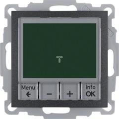 Berker B.1/B.3/B.7 Glas Regulator temperatury ze sterowaniem czasowym i elementem centralnym antracyt 20441606