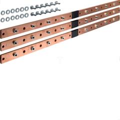 Szyna zbiorcza miedziana 40x10x940mm 3-polowa 800A UM08K