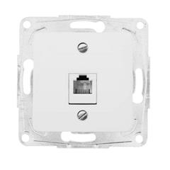 Optima Gniazdo komputerowe pojedyncze RJ45 kat. 5e UTP KRONE białe 12006002