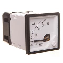 Amperomierz analogowy tablicowy 0-40uA DC kl. 1,5 48x48mm IP50 C3 K=90 st. MA16N A00700000A0