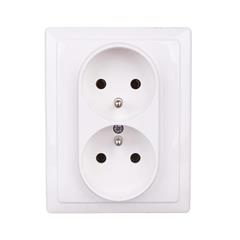 DANTE Gniazdo podwójne kompletne z/u 16A białe 450436