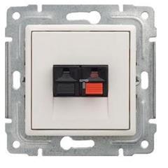 VENA Gniazdo głośnikowe pojedyncze stereofoniczne białe 510472