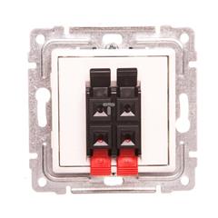 VENA Gniazdo głośnikowe podwójne strereofoniczne białe 510471