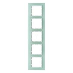 Berker B.7 Glas Ramka pięciokrotna szkło hartowane śnieżnobiała 10156909