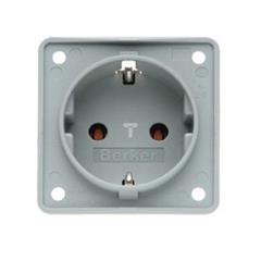 Integro Flow Gniazdo pojedyncze SCHUKO 16A 250V szary mat 0947782506