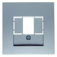 Berker B.1/B.3/B.7 Glas Element centralny do gniazda TAE i głośnikowego aluminium 10331404