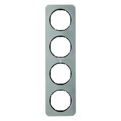 Berker R.1 Ramka poczwórna stal szlachetna/czarna 10142104