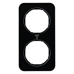 Berker R.1 Ramka podwójna szklana czarna 10122116