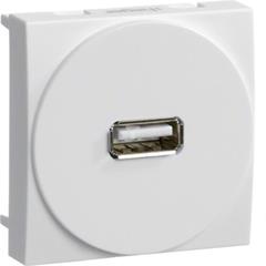 Systo Gniazdo pojedyncze USB 2 moduły 45x45x33.5mm biały WS265