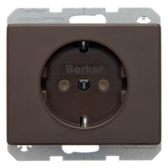 Berker Arsys Gniazdo pojedyncze Schuko 16A IP20 brązowe 47150001