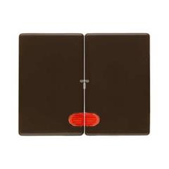 Berker Arsys Klawisz podwójny z czerwoną soczewką brązowy 14370001