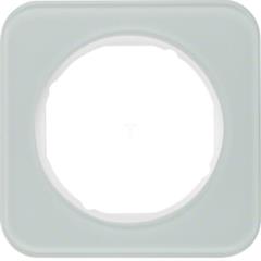 Berker R.1 Ramka pojedyncza szklana biała 10112109