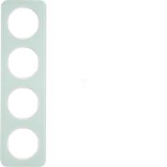 Berker R.1 Ramka poczwórna szklana biała 10142109