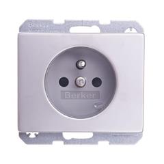 Berker K.5 Gniazdo pojedyńcze z/u z ochroną styków stal szlachetna 6765757004
