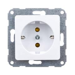 Optima Gniazdo pojedyncze z/u SCHUKO białe 12000502