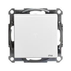 Merten System M Gniazdo pojedyncze z/u 16A IP44 z ochroną styków i klapką biel polarna MTN2614-0319