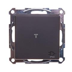 Merten System M Gniazdo pojedyncze z/u 16A IP20 z ochrona styków i klapką antracyt MTN2614-0414