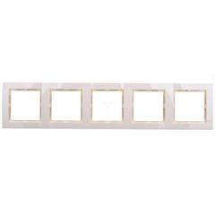 Fiorena Ramka pięciokrotna pozioma kremowa 22012003