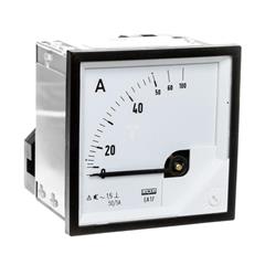 Amperomierz analogowy tablicowy 50/100A do przekładnika 50/5A 72x72mm IP50 C3 K=90 st. EA17N F41300000000
