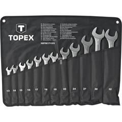 Klucze płasko-oczkowe 13-32 mm stal CrV (zestaw 12 szt.) 35D758