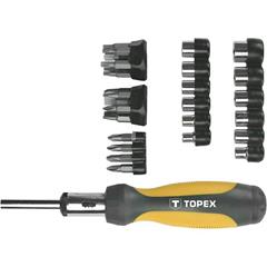 Końcówki wkrętakowe i nasadki z uchwytem 1/4 cala (zestaw 29 szt.) 39D356