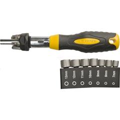 Końcówki wkrętakowe i nasadki z uchwytem (zestaw 14 szt.) 39D523