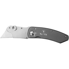 Nóż z ostrzem trapezowym 10 ostrzy metalowy korpus blokada składany 17B178