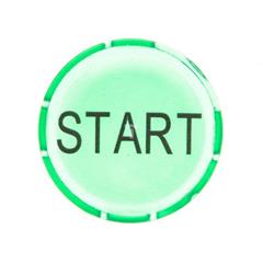 Soczewka przycisku 22mm płaska zielona START M22-XDL-G-GB1 218328