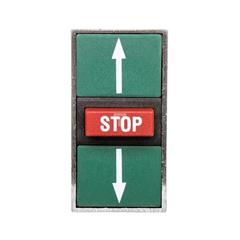 Napęd przycisku potrójny zielony/czerwony /STRZAŁKI GÓRA-DÓŁ STOP/ z samopowrotem 8LM2TB7355