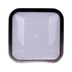 Plafoniera hermetyczna MONSUN LED 60x SMD2835 12W 230V IP66 IK10 poliwęglan mleczny czarna OR-PL-342BLPM4