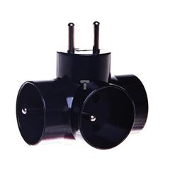 Rozgałęźnik czarny 3x 10A/230V  E2010  P0030 1905030050