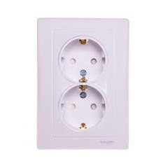 Sedna Gniazdo podwójne białe schuko 16A IP20 SDN3000421