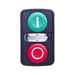 Napęd przycisku podwójny zielony/czerwony /O-I/ z podświetleniem z samopowrotem ZB5AW7A3741