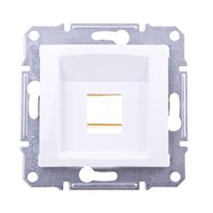 Sedna Płytka do gniazda komputerowego pojedynczego RJ45 kat. 5e UTP biała  SDN4300321