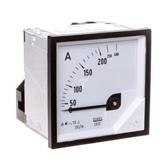 Amperomierz analogowy tablicowy 200/400A do przekładnika 200/5A 72x72mm IP50 C3 K=90 st. EA17N F41800000000